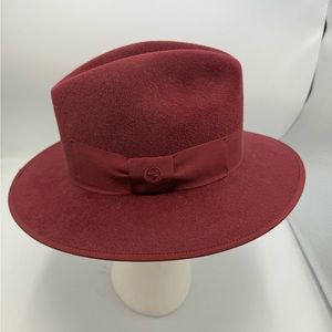 Gucci Fedora Wool Burgundy hat size M
